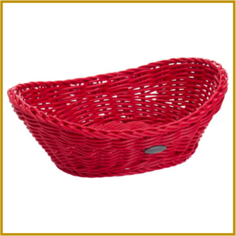 BROOD- / FRUITMAND -  23,5 X 18 X 6/8 CM - ROOD