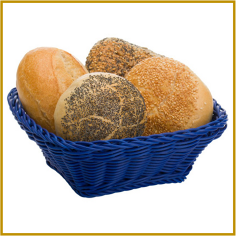 BROOD- / FRUITMAND -  19 X 19 X 7.5 CM - BLAUW