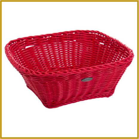 BROOD- / FRUITMAND -  23 X 23 X 9 CM - ROOD