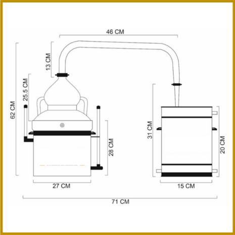 DESTILLEERKETEL 28 - ABM - 10L